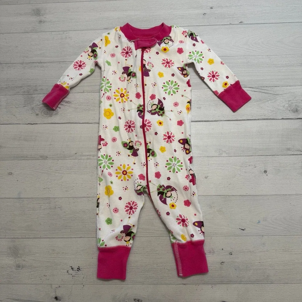 Hanna Andersson girls footless sleeper fairies‎ size 60 6-9 months